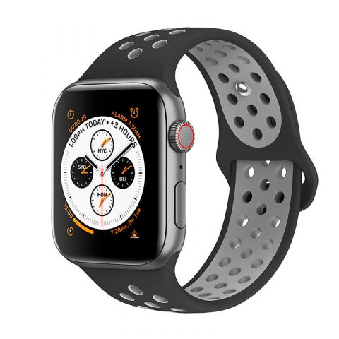 Ремешок для Apple Watch 42/44/45mm Nike Sport Band-Black/Cool Gray