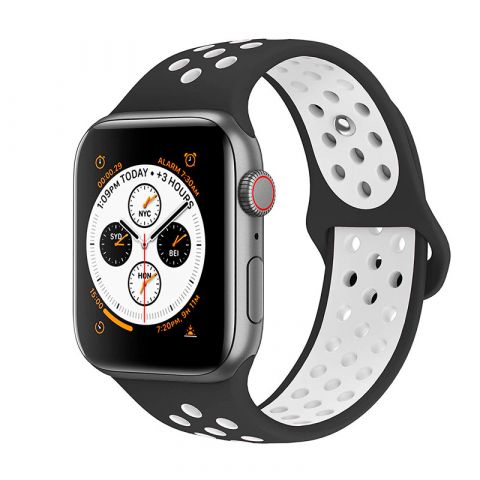 Ремешок для Apple Watch 38/40/41mm Nike Sport Band-Black/White