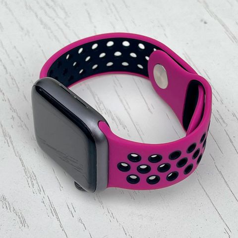Ремешок для Apple Watch 38/40/41mm Nike Sport Band-Dragon Fruit/Black