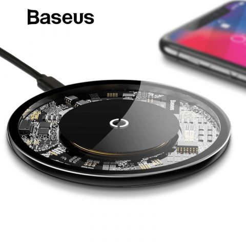 Безпровідна зарядка Baseus Simple Transparent Wireless Charger 10W Black