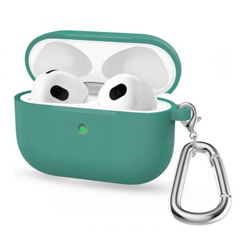 Чехол AirPods 3 Silicone Case Microfiber-Pine Green
