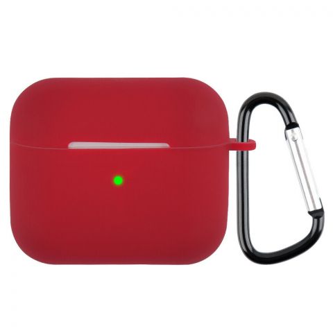 Чехол AirPods 3 Silicone Case Microfiber-Rose Red