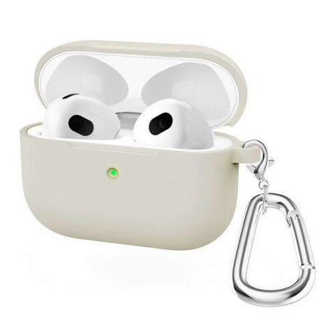 Чехол AirPods 3 Silicone Case Microfiber-White