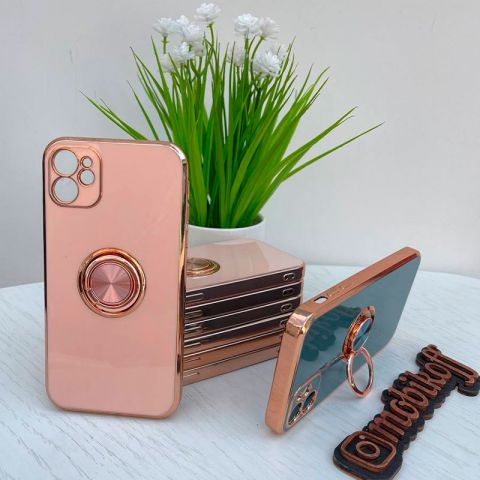 Силиконовый чехол для iPhone 11 с кольцом-держателем