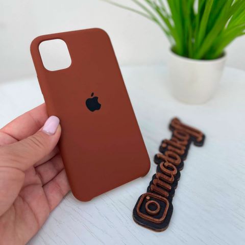 Силиконовый чехол для iPhone 14 Silicone Case Full-Coffee