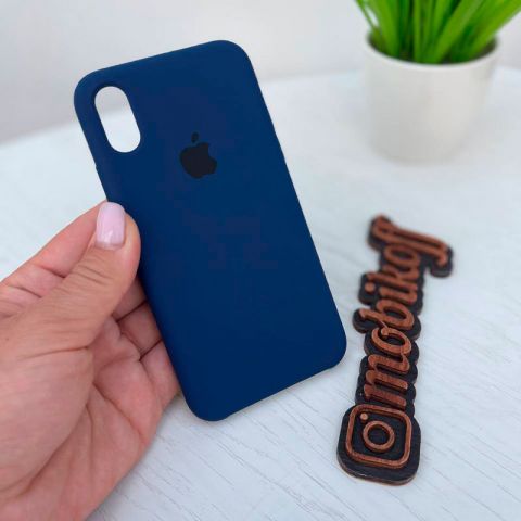 Силиконовый чехол для iPhone 14 Silicone Case Full-Deep Navy