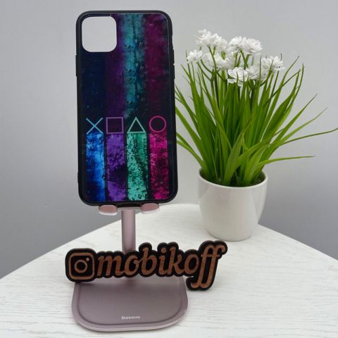 Чехол для iPhone 11 Pro Max ForFun TPU+Glass-Violet
