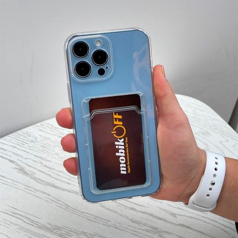 Прозрачный чехол для iPhone X/XS Card Case (с карманом для карт)