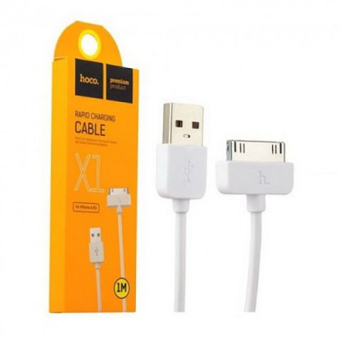 Кабель для iPhone 4/4S, iPad 2/3 Apple 30-pin to USB Hoco X1 Rapid (1м)