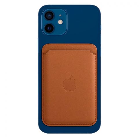 Кожаный чехол-бумажник Leather Wallet MagSafe для iPhone 12 | 12 mini | 12 Pro | 12 Pro Max-Saddle Brown