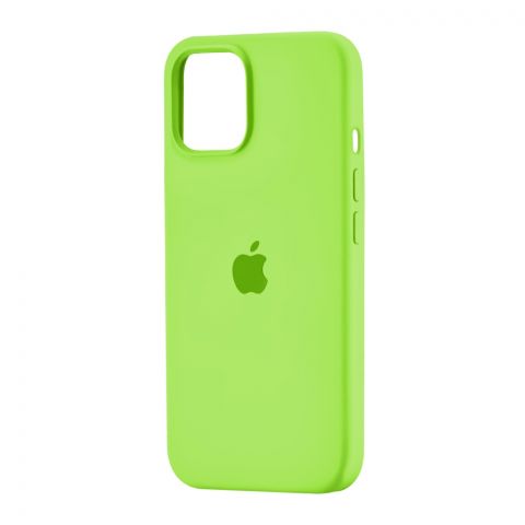 Силиконовый чехол для iPhone 16  Silicone Case Full-Lime Green