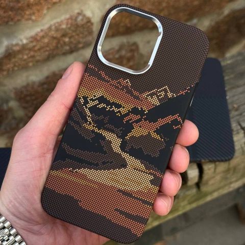 Карбоновый чехол LUXO Carbon Case Desert Mirage с MagSafe для Apple iPhone 13 
