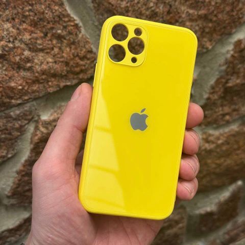 Стеклянный чехол для iPhone 11 Pro Max Glass Case Pastel Logo (1)