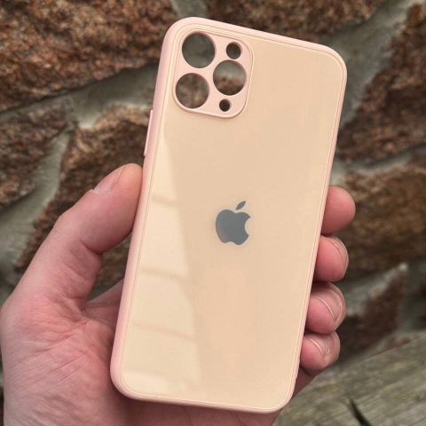 Стеклянный чехол для iPhone 11 Pro Max Glass Case Pastel Logo (6)
