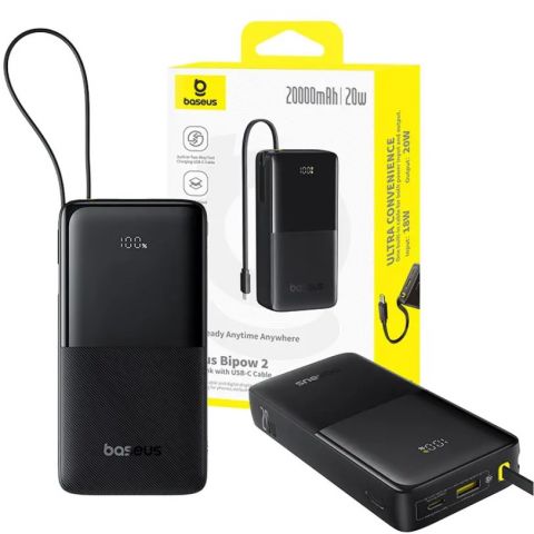 Павербанк - Baseus Bipow 2 - 20000mAh 20W with USB-C cable