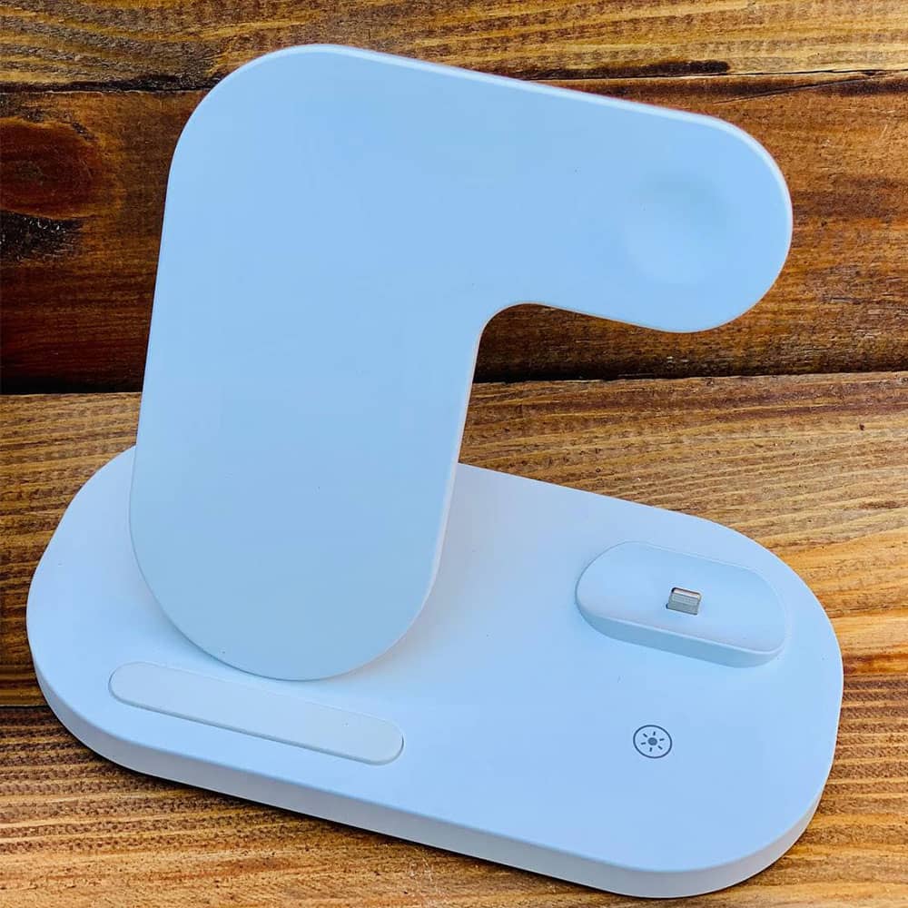 Беспроводная зарядка Wireless Fast Charger Station 3 в 1 фото