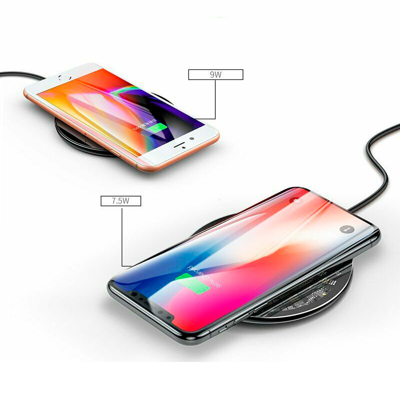 Безпровідна зарядка Baseus Simple Transparent Wireless Charger 10W Black фото 3