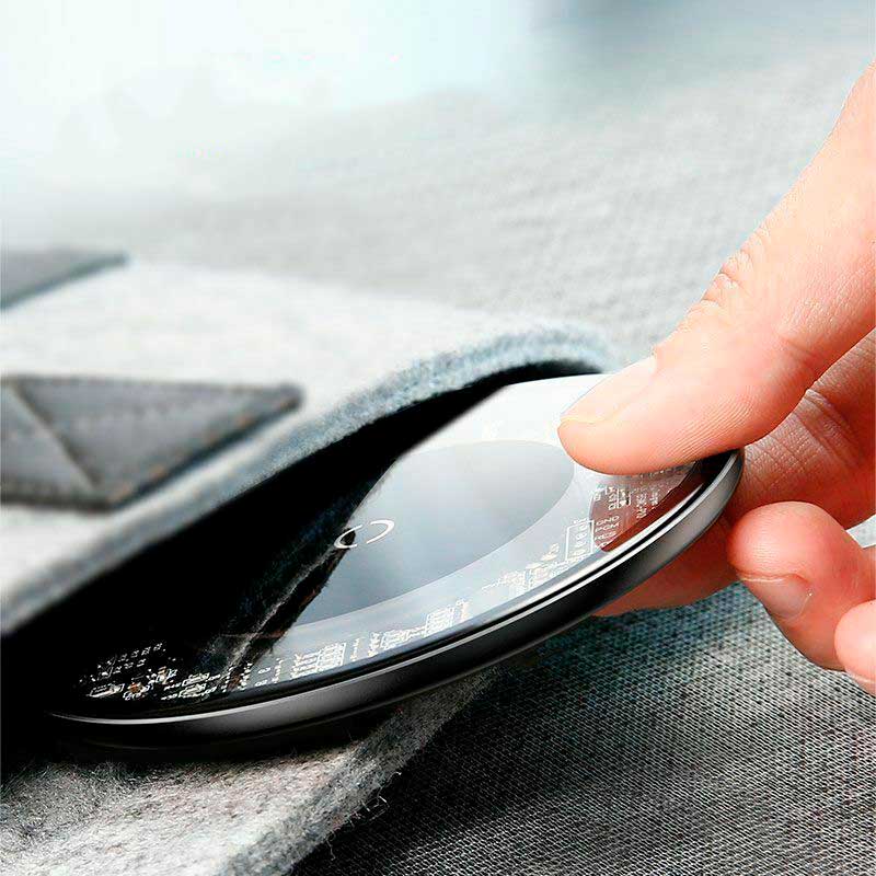 Безпровідна зарядка Baseus Simple Transparent Wireless Charger 10W Black фото 1