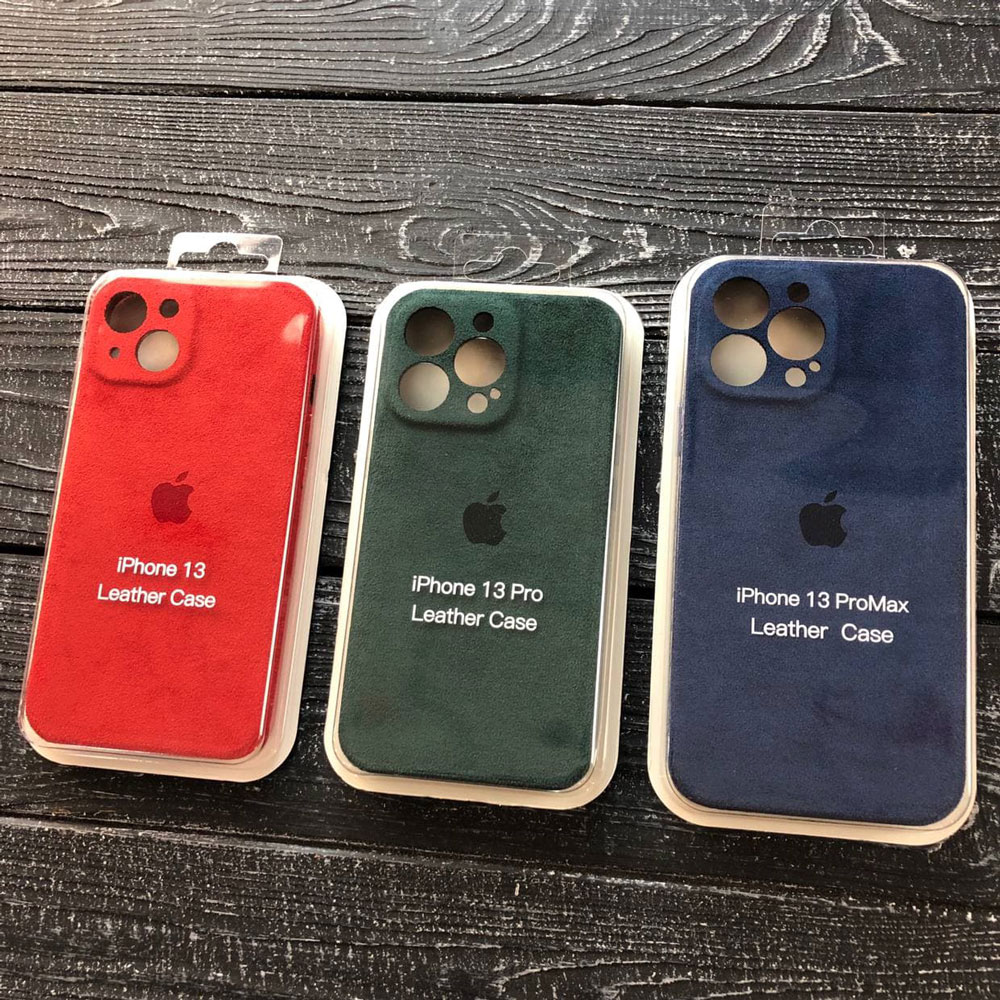 Замшевый чехол для iPhone 13 Pro Max Alcantara с защитой камеры фото 1