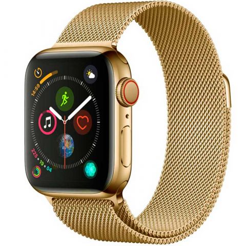 Ремешок для Apple Watch 42/44/45mm Milanese Loop Metal-Light Gold