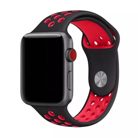 Ремешок для Apple Watch 38/40/41mm Nike Sport Band-Black/Red