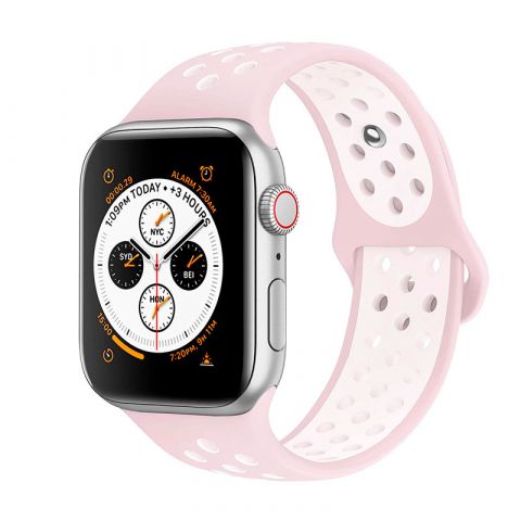 Ремешок для Apple Watch 42/44/45mm Nike Sport Band-Light Pink/White