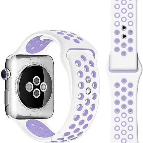 Ремешок для Apple Watch 38/40/41mm Nike Sport Band-White/Lavender