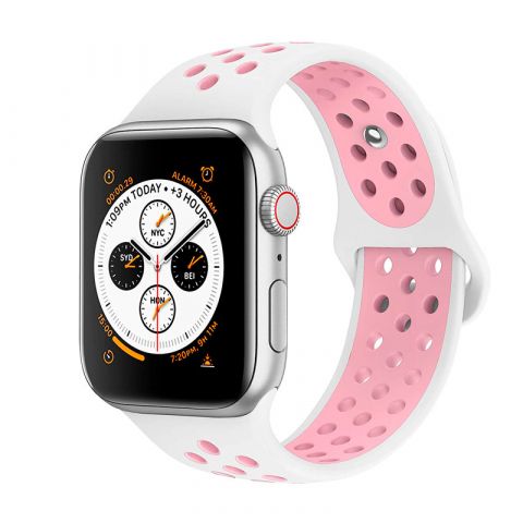 Ремешок для Apple Watch 42/44/45mm Nike Sport Band-White/Light Pink