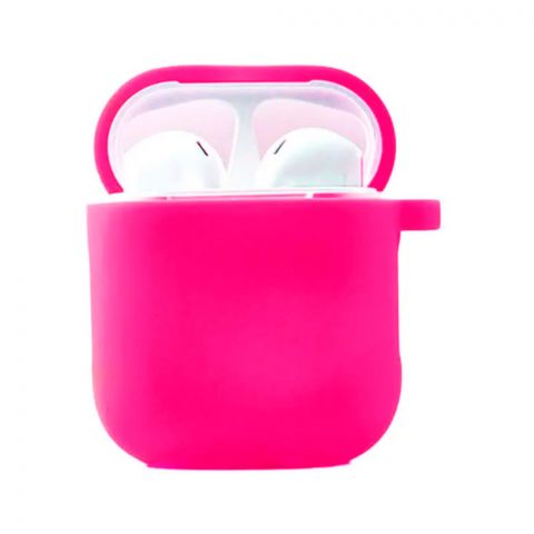 Чехол AirPods 1/2 Silicone Case Microfiber-Hot Pink
