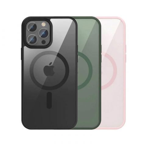 Прозорий чохол для iPhone 12/12 Pro Color Clear Case with MagSafe