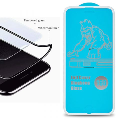 18D Защитное стекло iPhone 7 Plus / 8 Plus King Kong с противоударными краями-White