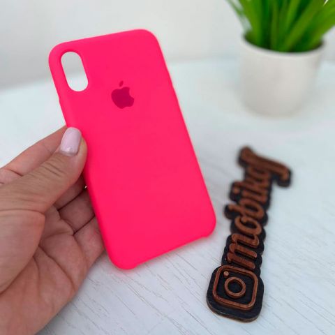 Силиконовый чехол для iPhone 5/5S/SE Silicone Case-Hot Pink
