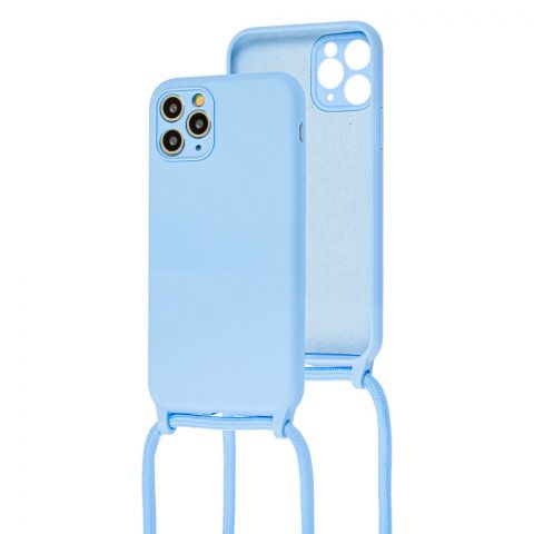 Чехол для iPhone 11 Pro Lanyard Ожерелье со шнурком через плечо-Sky Blue