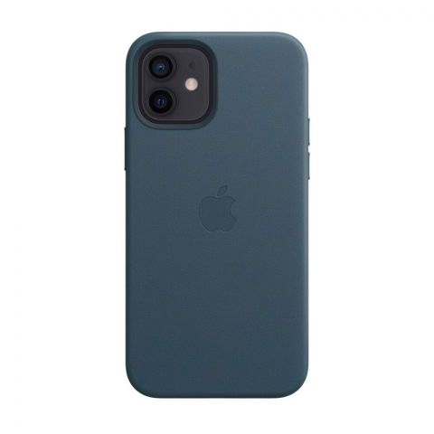 Кожаный чехол для iPhone 12 Mini Leather Case with MagSafe-Baltic Blue