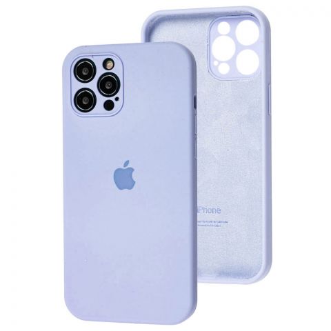 Чехол для iPhone 12 Mini Silicone Case Full Camera Protective (с защитой камеры)-Lilac Blue
