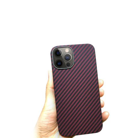 Карбоновый чехол для iPhone 13 Pro K-DOO Kevlar Case-Bordo