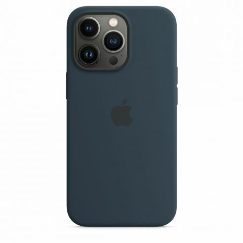 Силиконовый чехол для iPhone 13 Silicone Case Full-Mist Blue