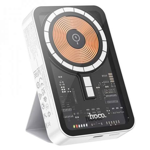 Безпровідний Power Bank Hoco Q10A MagSafe Transparent 3-в-1 10000mAh 20W